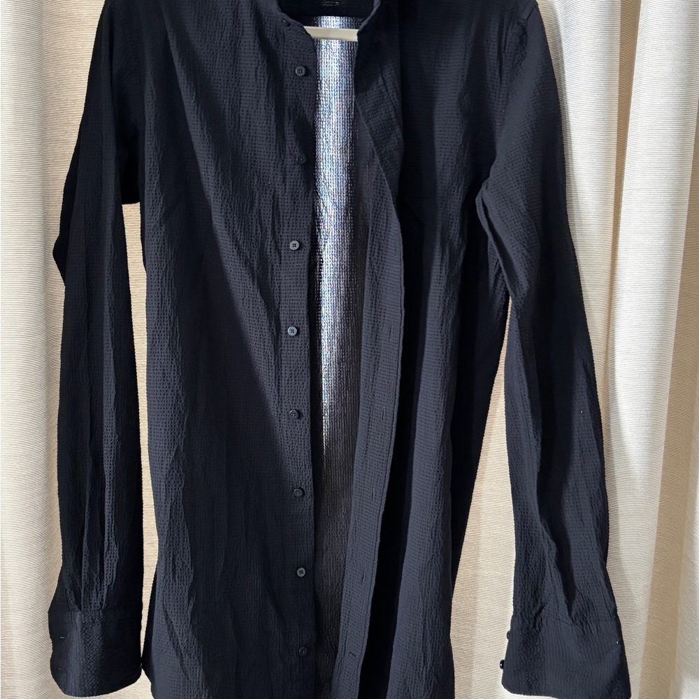 INDOCHINO “Made For You” Black Textured Dress Shirt